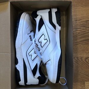 New Balance 550 Sneakers in White & Black